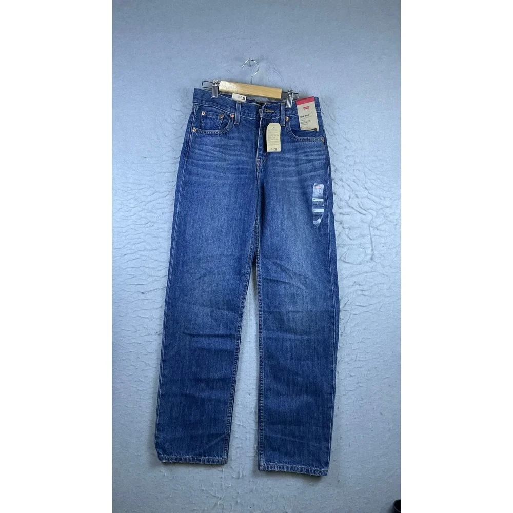 Levi's Low Pro Jeans Men 26 Blue New Straight Leg Mid Rise Relaxed Fit